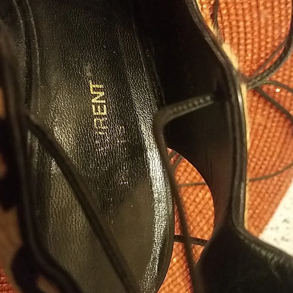 Saint Laurent Babies 90mm strappy sandal heels w pony hair size 38.5 - Picture 7 of 10